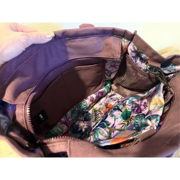 SOLD Popflex Wine Sloane Tote Fully Lined Go To Handbag Purse Crossbody Bag - Picture 9 of 16